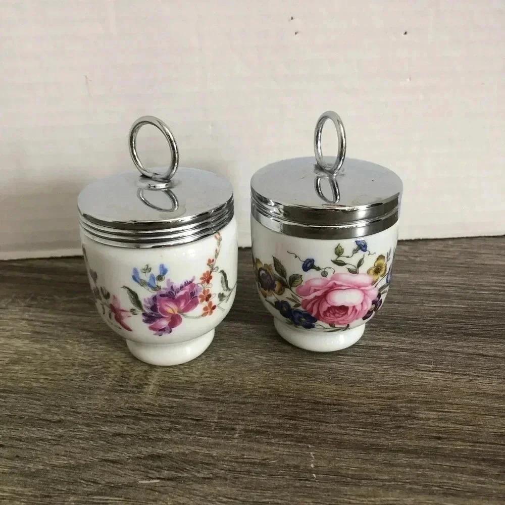 Vtg Royal Worcester Egg Coddlers